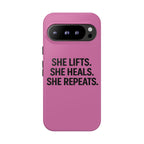 She lifts. She heals. She repeats. Tough Phone Cases