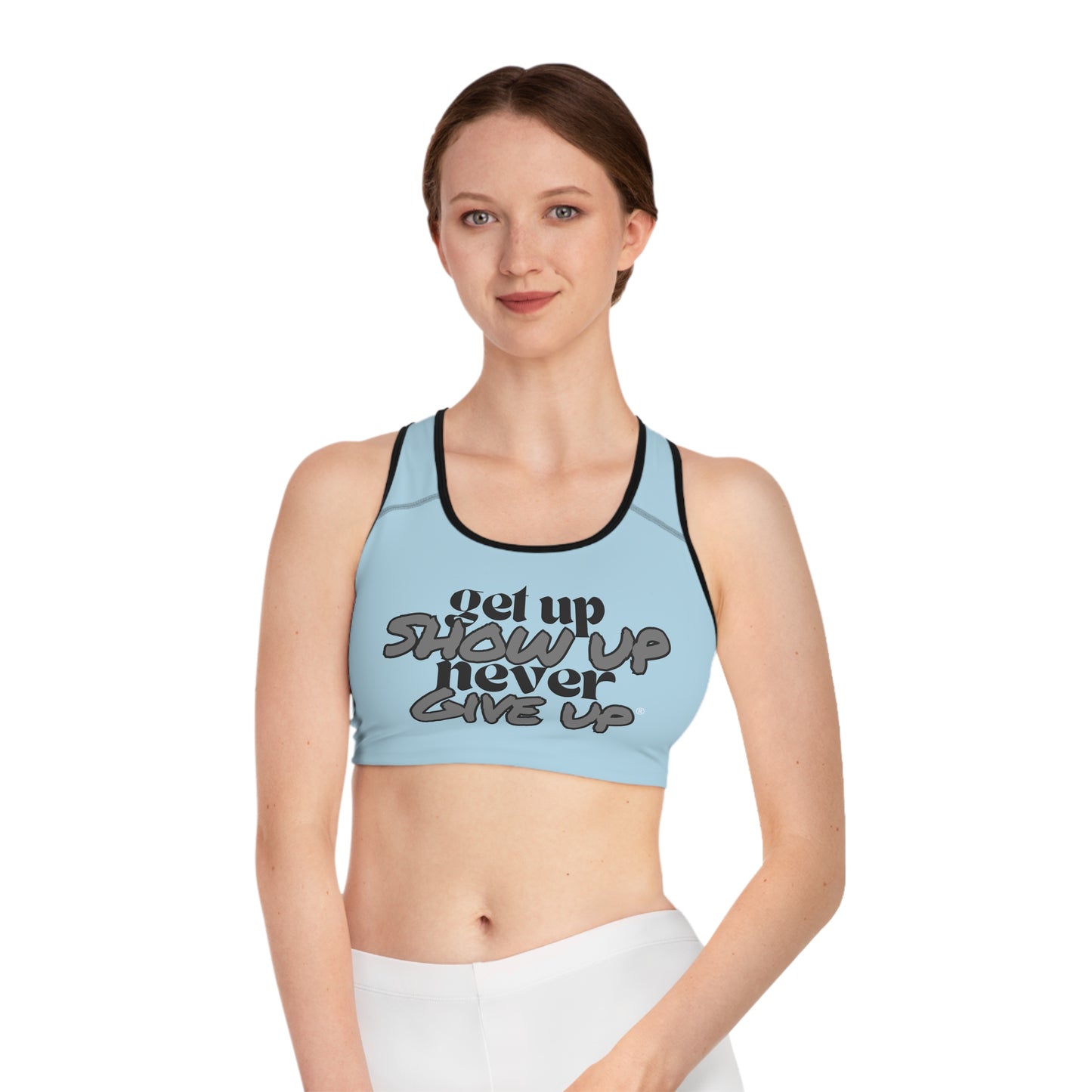 No Excuses Sports Bra – Train Hard, Stay Supported (Light Blue)