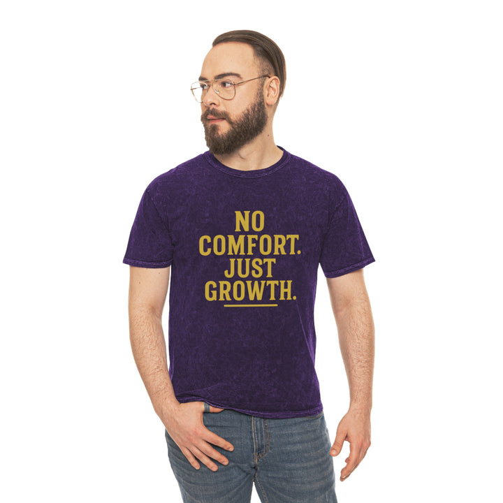 No Comfort. Just Growth. Unisex Vintage Mineral Wash Tee