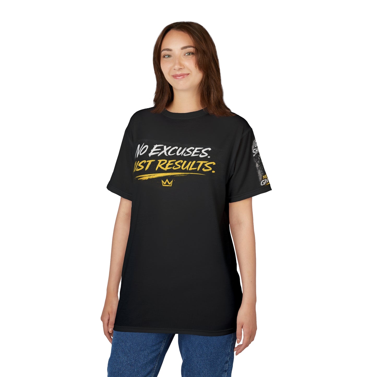 No Excuses Just Results Motivational Unisex T-Shirt