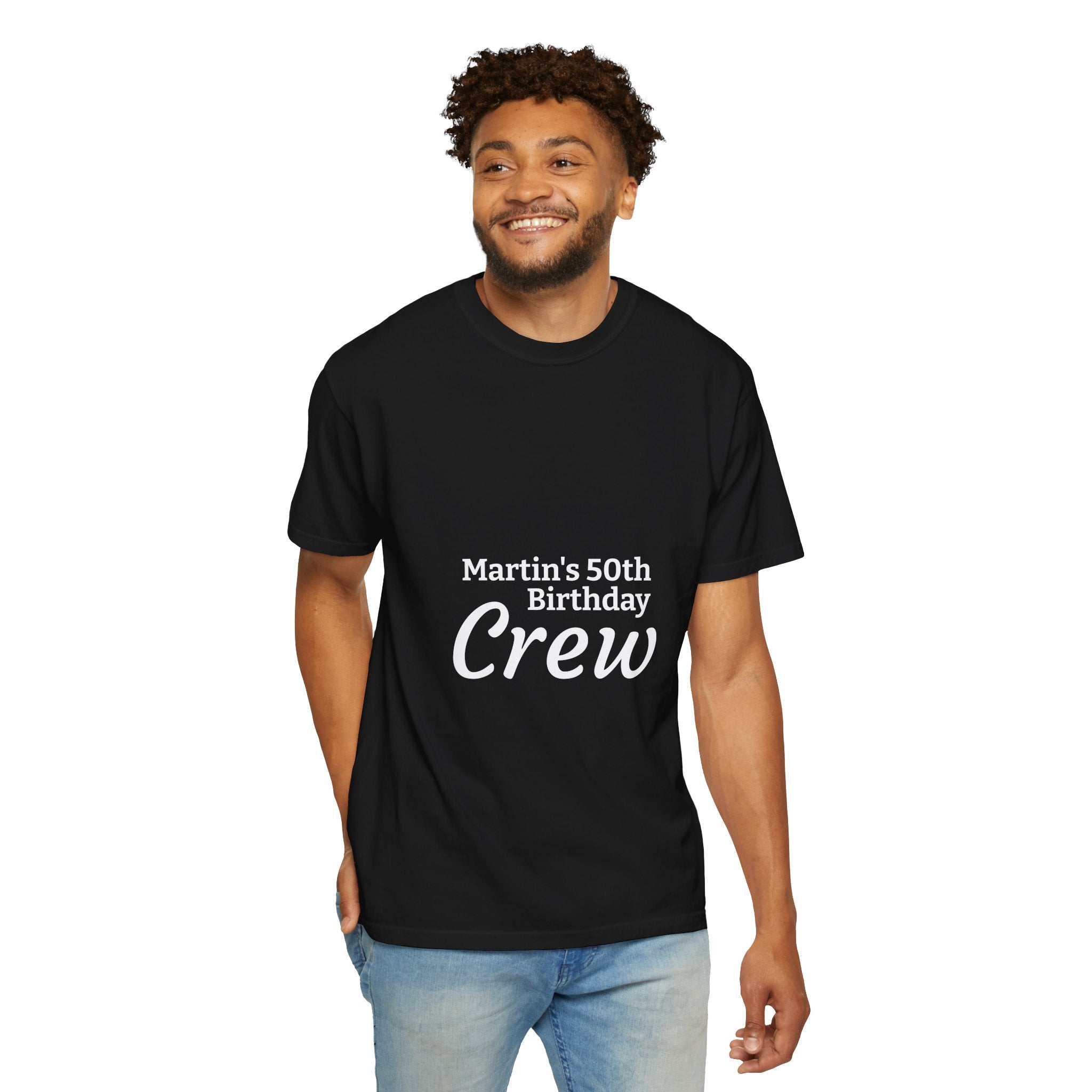 Custom Name & Age Birthday Crew T-Shirt – Personalized Group Shirt