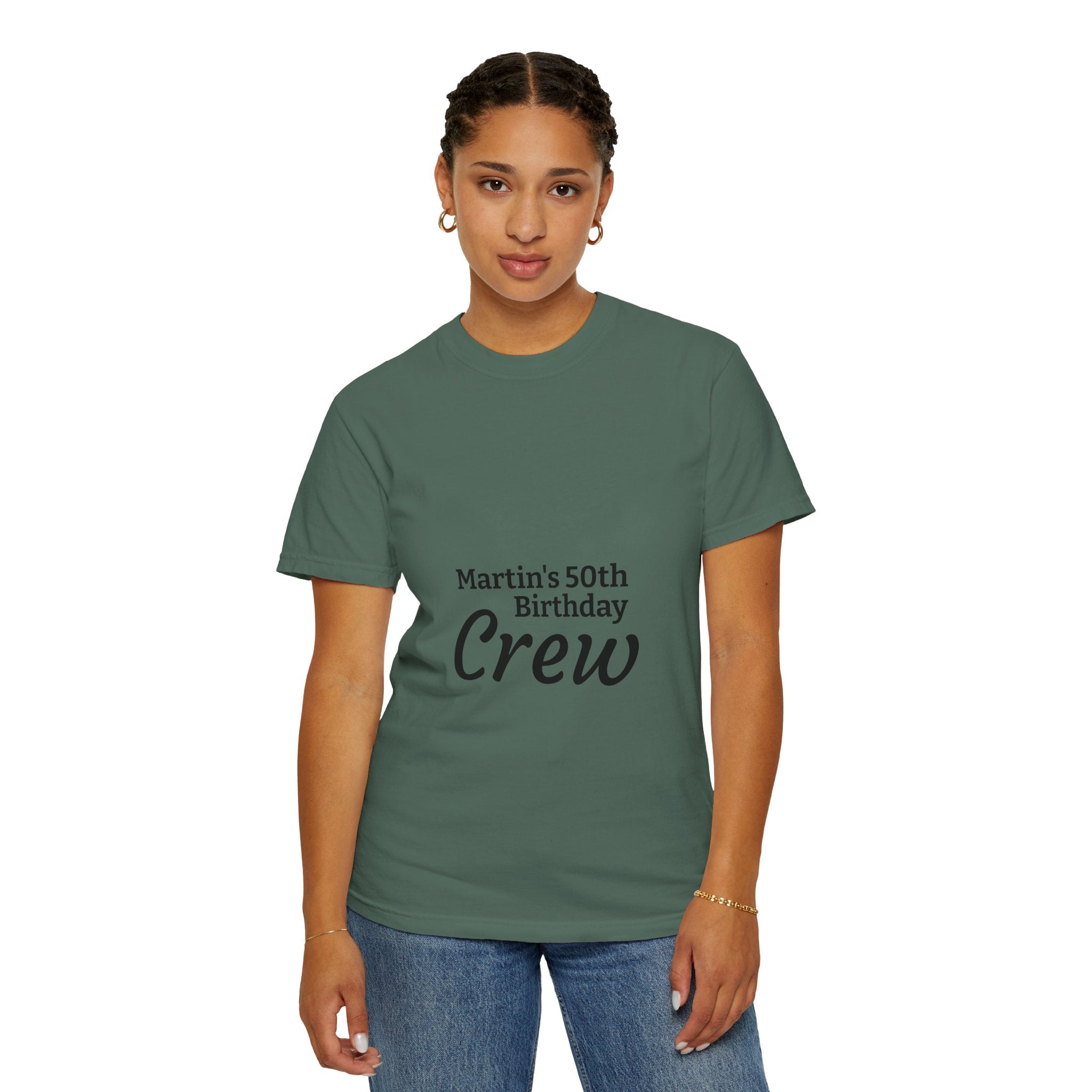 Custom Name & Age Birthday Crew T-Shirt – Personalized Group Shirt
