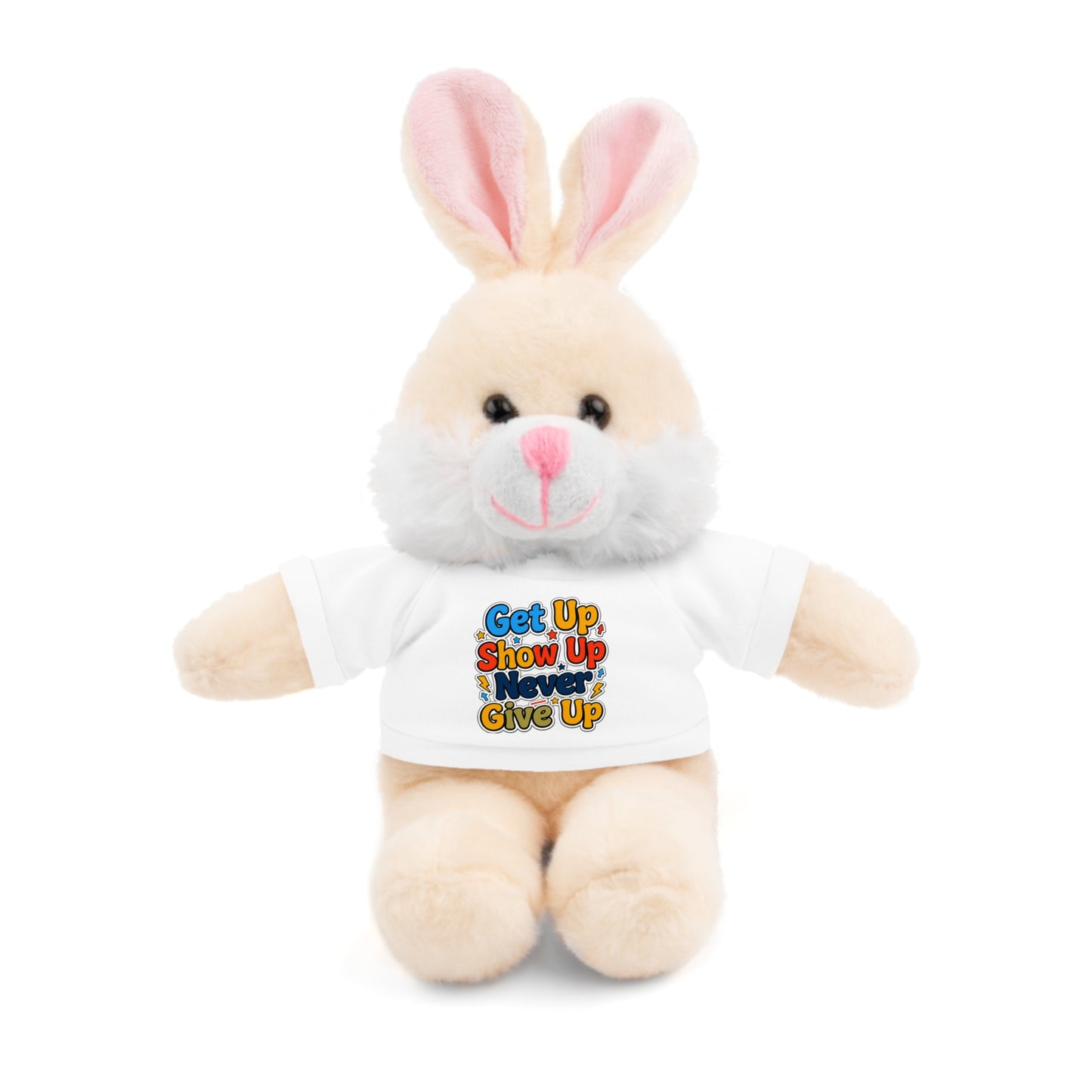 Stuffed Animals with Tee " Get Up Show Up Never Give Up"