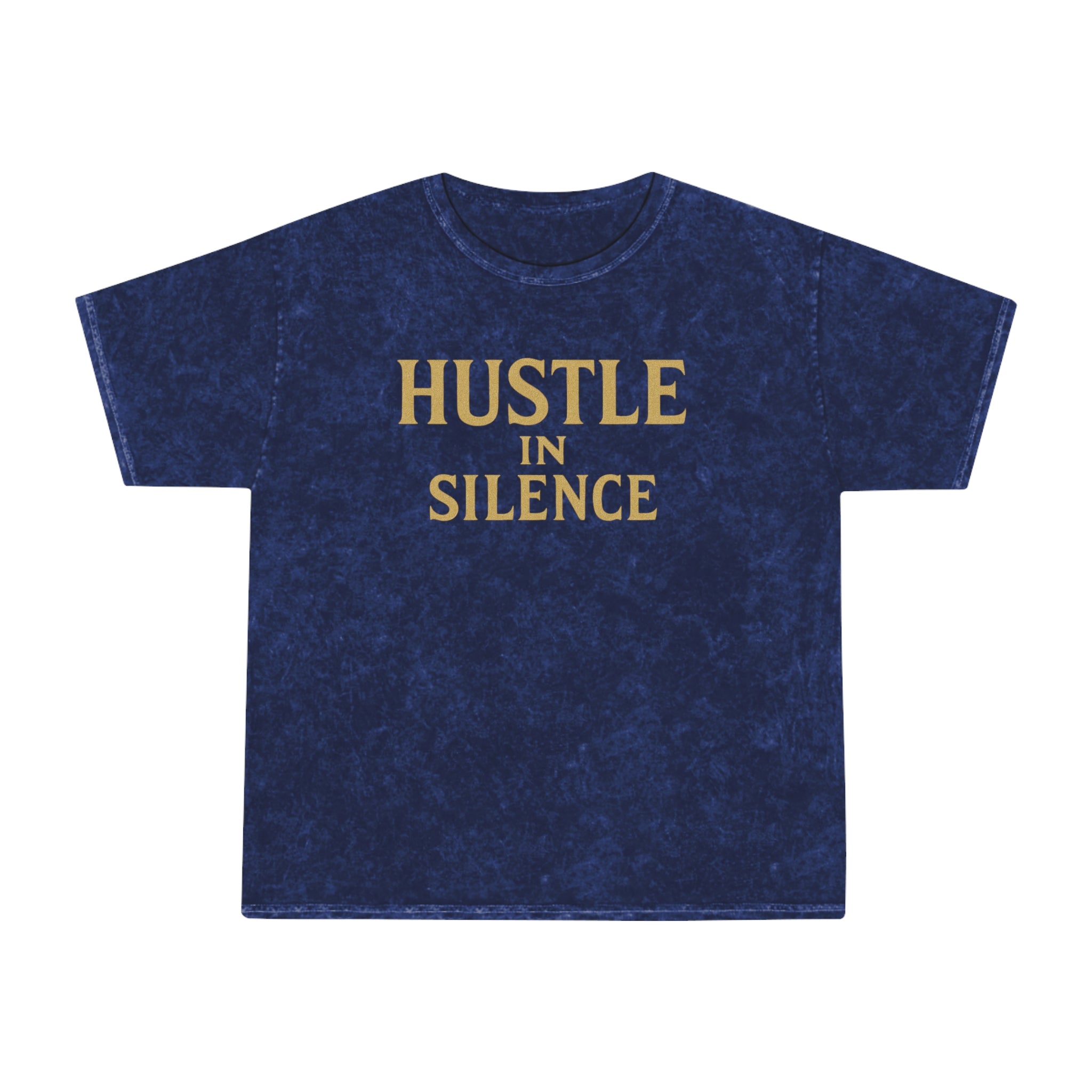Hustle in Silence. Unisex Vintage Mineral Wash Tee