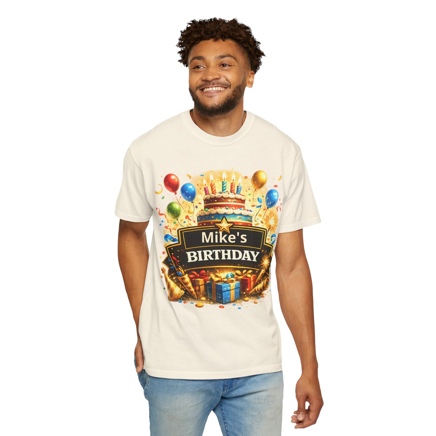 Custom Name Birthday T-Shirt – Get Up Show Up Never Give Up