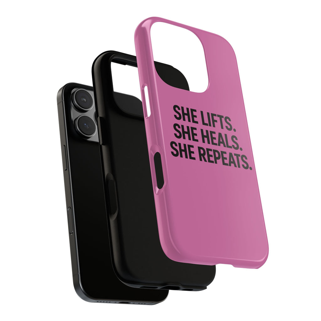 She lifts. She heals. She repeats. Tough Phone Cases