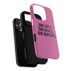 She lifts. She heals. She repeats. Tough Phone Cases