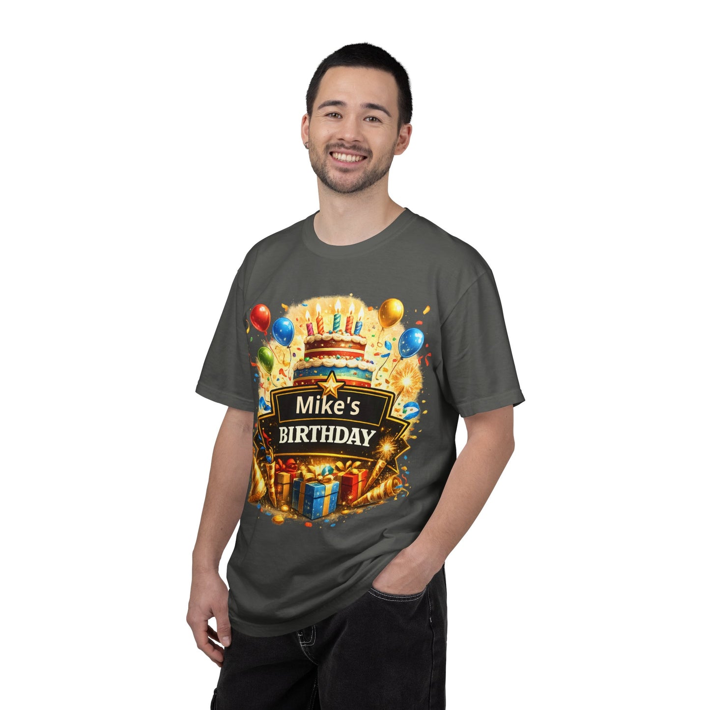 Custom Name Birthday T-Shirt – Get Up Show Up Never Give Up