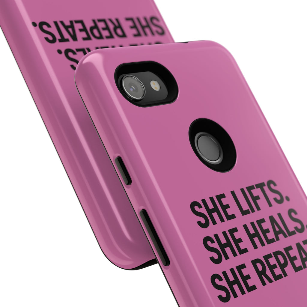 She lifts. She heals. She repeats. Tough Phone Cases