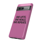 She lifts. She heals. She repeats. Tough Phone Cases