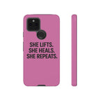 She lifts. She heals. She repeats. Tough Phone Cases