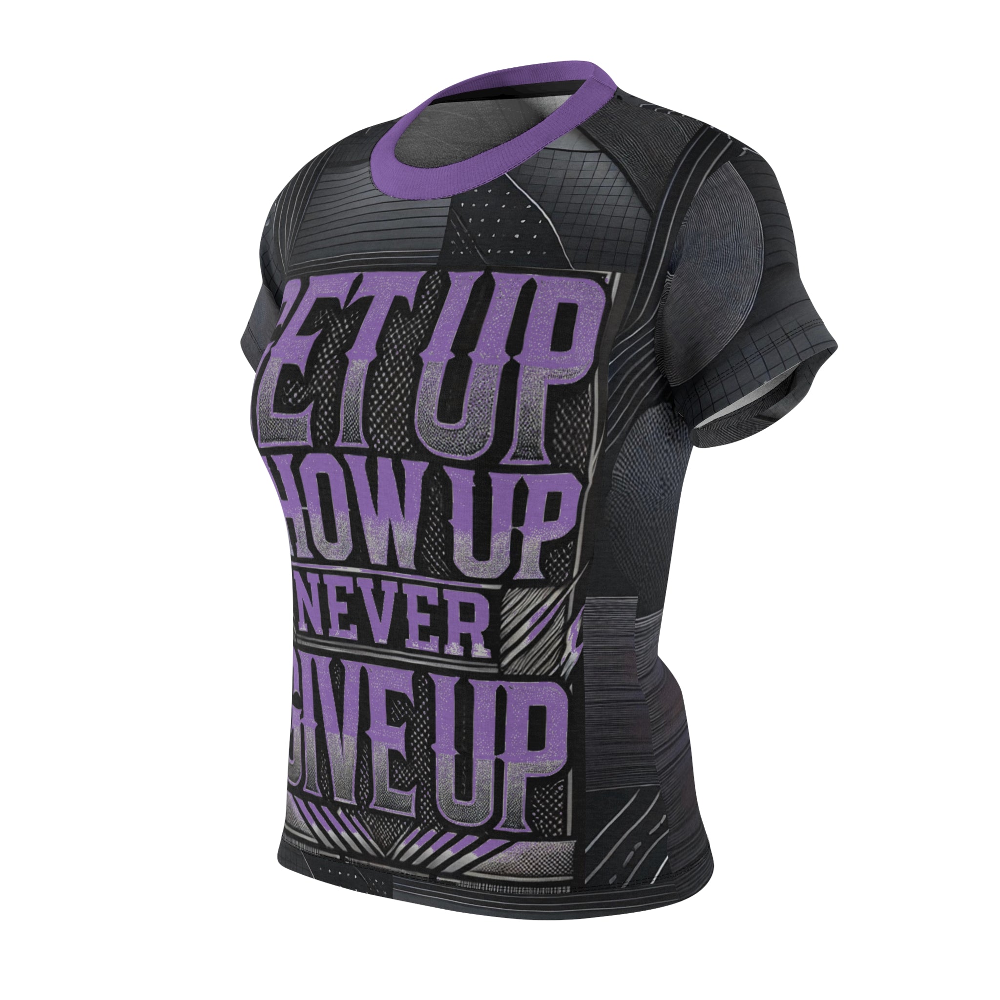 Women's Relentless Drive Tee – Get Up, Show Up, Never Give Up (Light Purple)