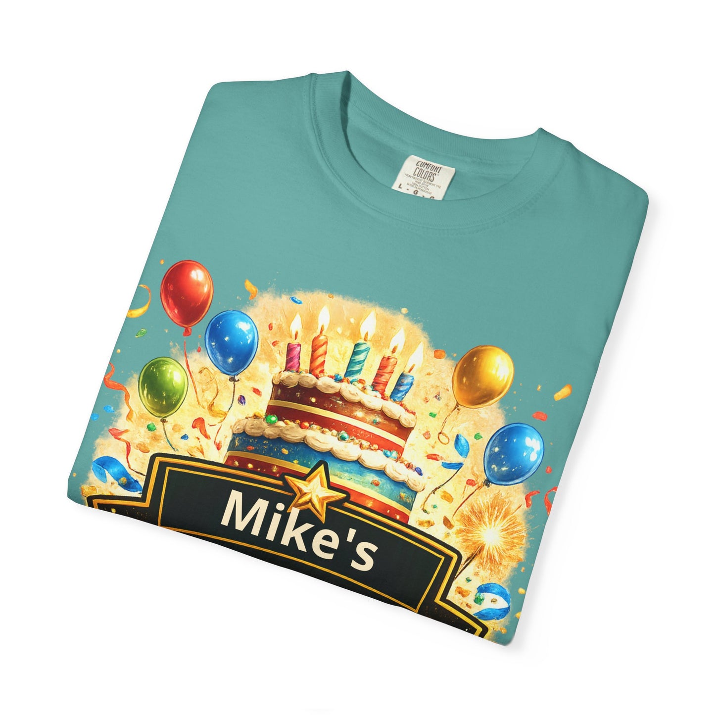 Custom Name Birthday T-Shirt – Get Up Show Up Never Give Up