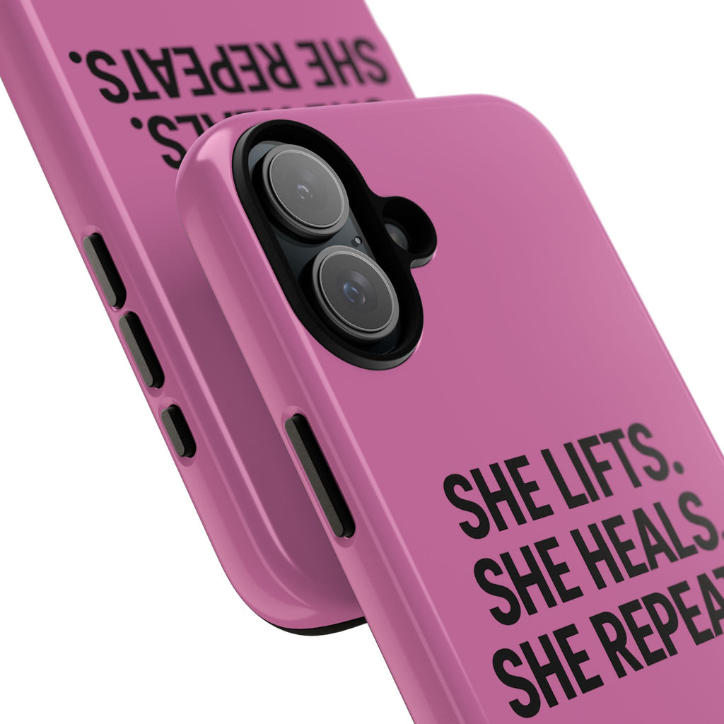 She lifts. She heals. She repeats. Tough Phone Cases
