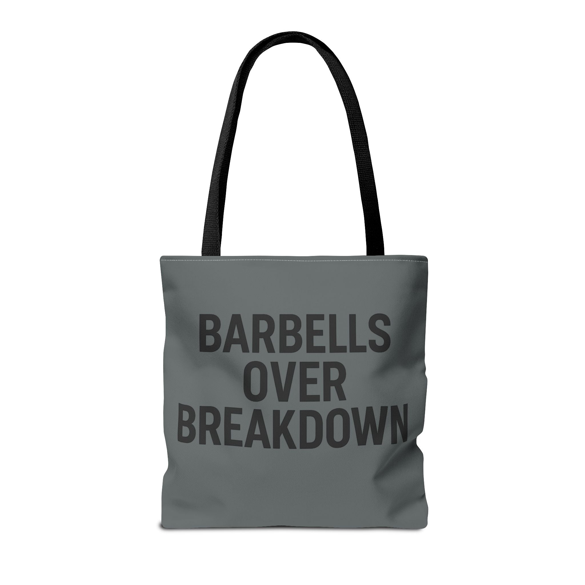 Barbells Over Breakdown Tote Bag