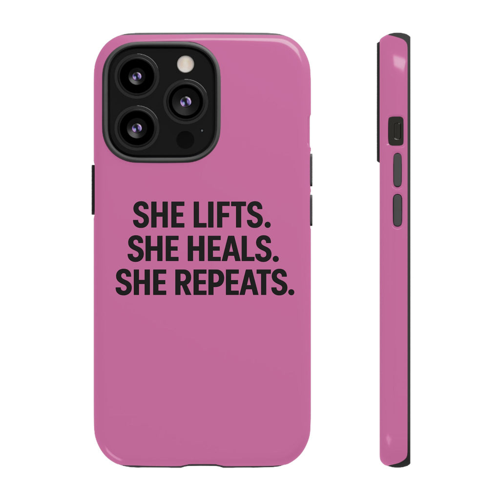 She lifts. She heals. She repeats. Tough Phone Cases