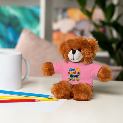 Stuffed Animals with Tee " Get Up Show Up Never Give Up"