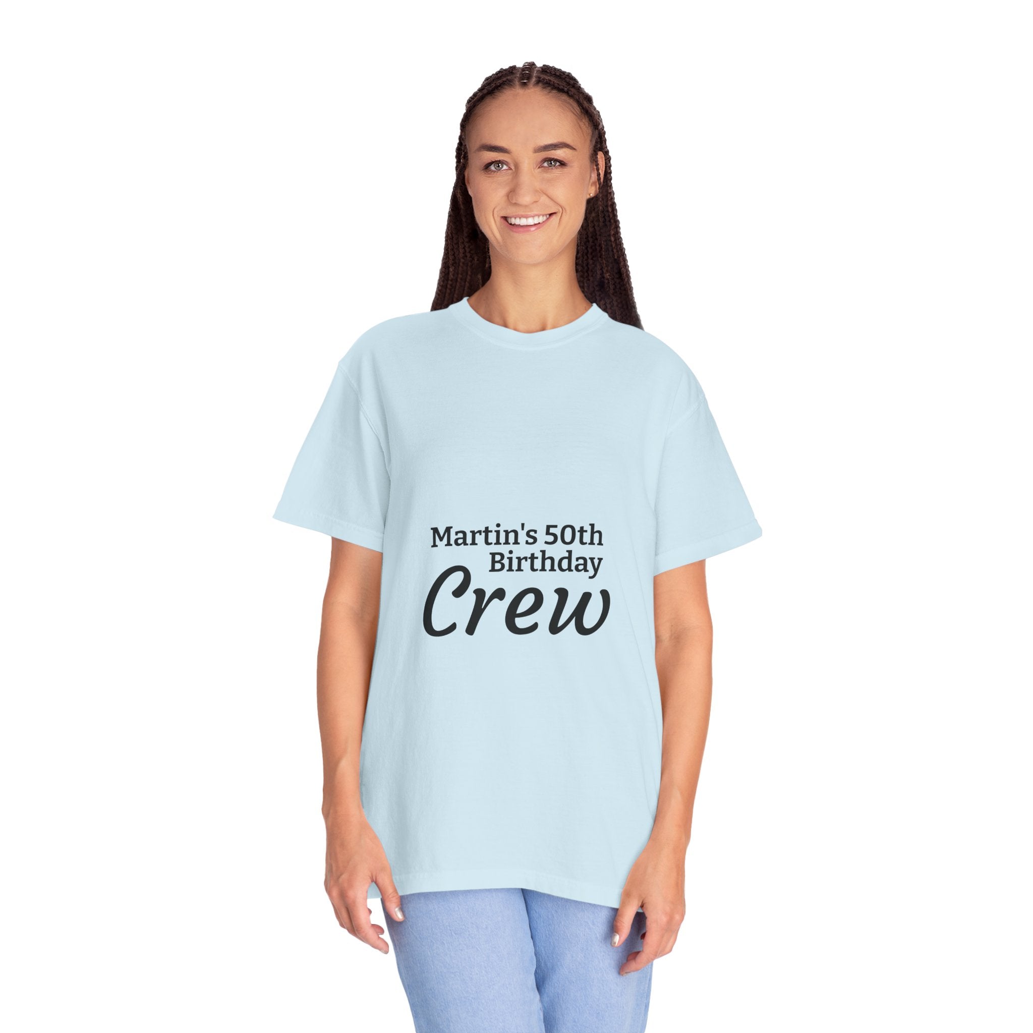 Custom Name & Age Birthday Crew T-Shirt – Personalized Group Shirt