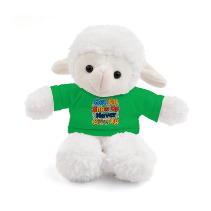 Stuffed Animals with Tee " Get Up Show Up Never Give Up"