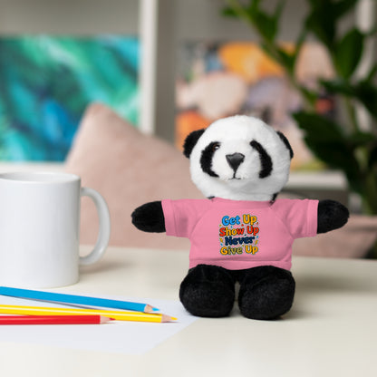 Stuffed Animals with Tee " Get Up Show Up Never Give Up"