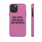 She lifts. She heals. She repeats. Tough Phone Cases
