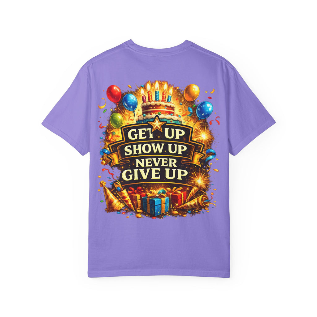 Custom Name & Age Birthday Crew T-Shirt – Personalized Group Shirt