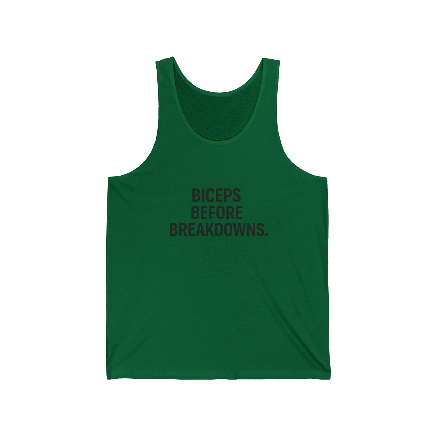 Biceps before breakdowns muscle tank