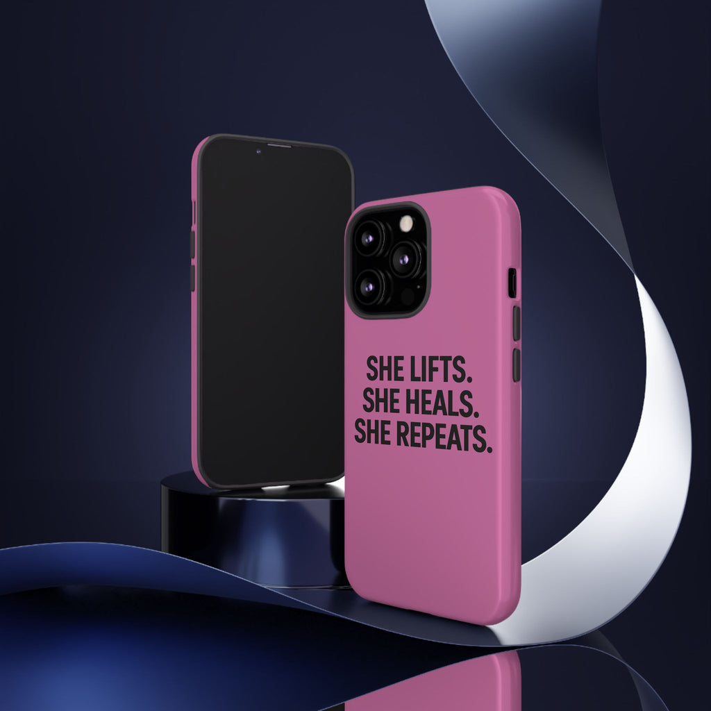 She lifts. She heals. She repeats. Tough Phone Cases