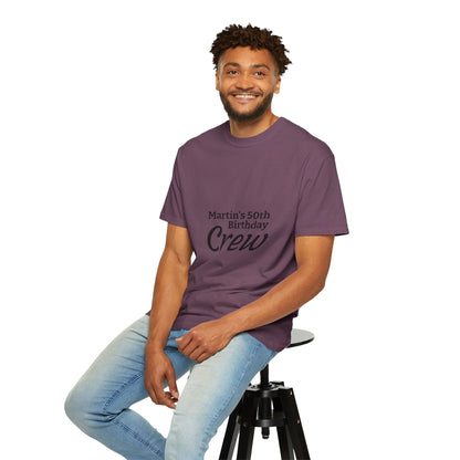 Custom Name & Age Birthday Crew T-Shirt – Personalized Group Shirt