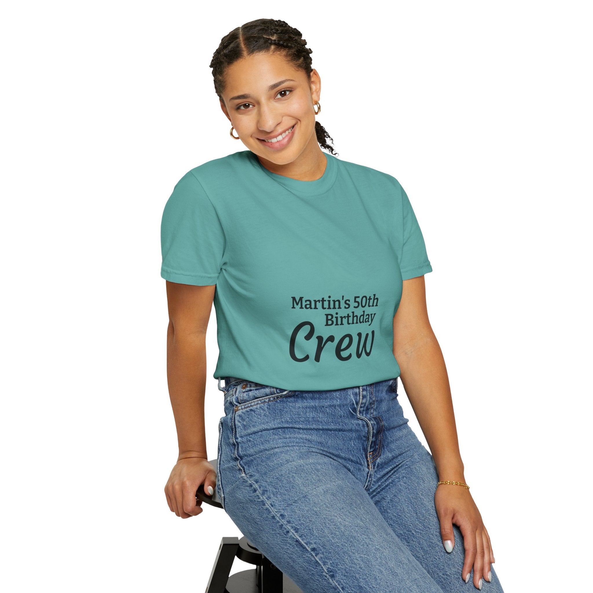 Custom Name & Age Birthday Crew T-Shirt – Personalized Group Shirt