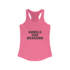 Barbells over Breakdown. Women's Racerback Tank
