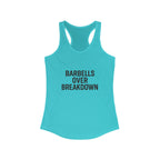 Barbells over Breakdown. Women's Racerback Tank