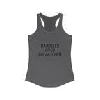 Barbells over Breakdown. Women's Racerback Tank