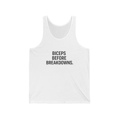 Biceps before breakdowns muscle tank