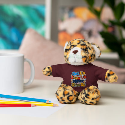 Stuffed Animals with Tee " Get Up Show Up Never Give Up"