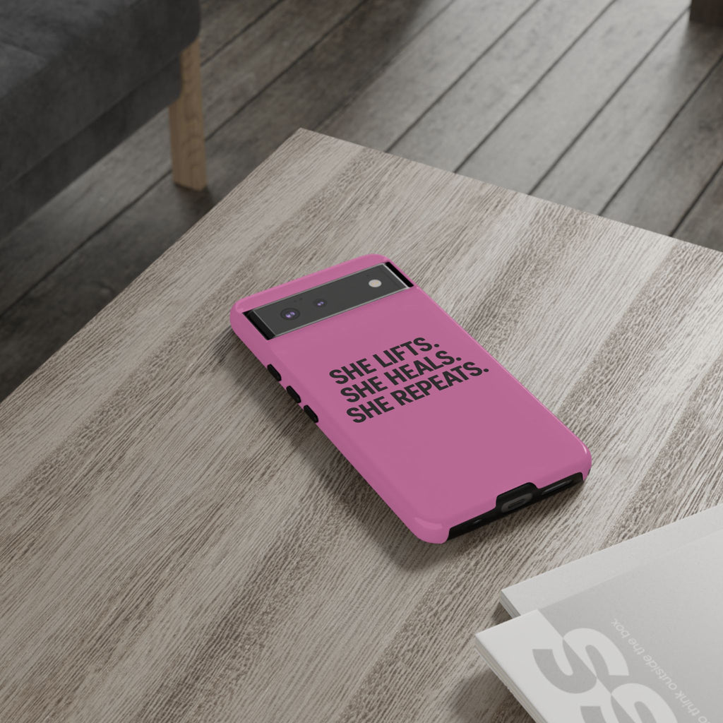 She lifts. She heals. She repeats. Tough Phone Cases