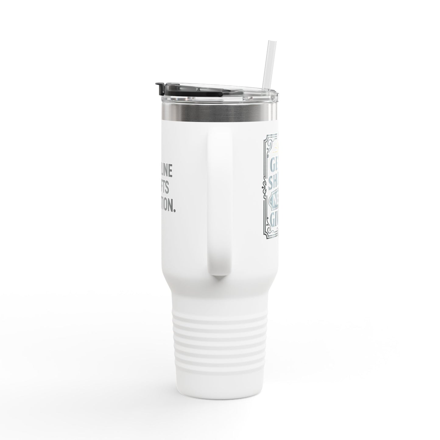 Discipline Outlifts Motivation Insulated Travel Mug, 40oz