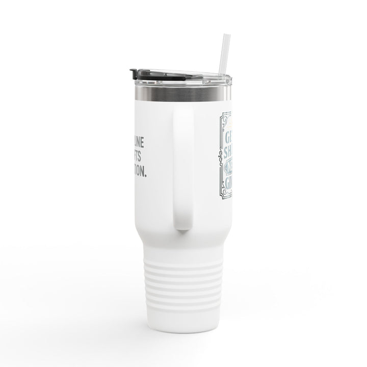 Discipline Outlifts Motivation Insulated Travel Mug, 40oz