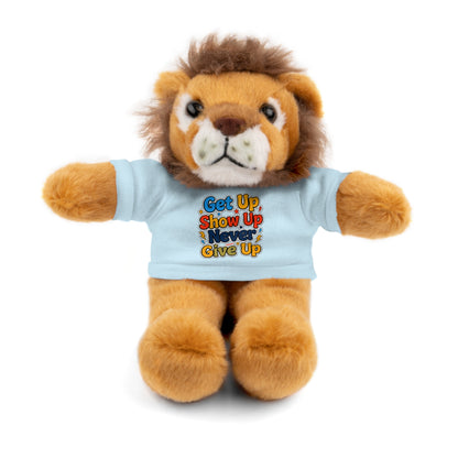 Stuffed Animals with Tee " Get Up Show Up Never Give Up"
