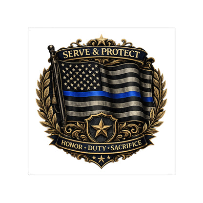 Blue Line Legacy Waterproof Sticker