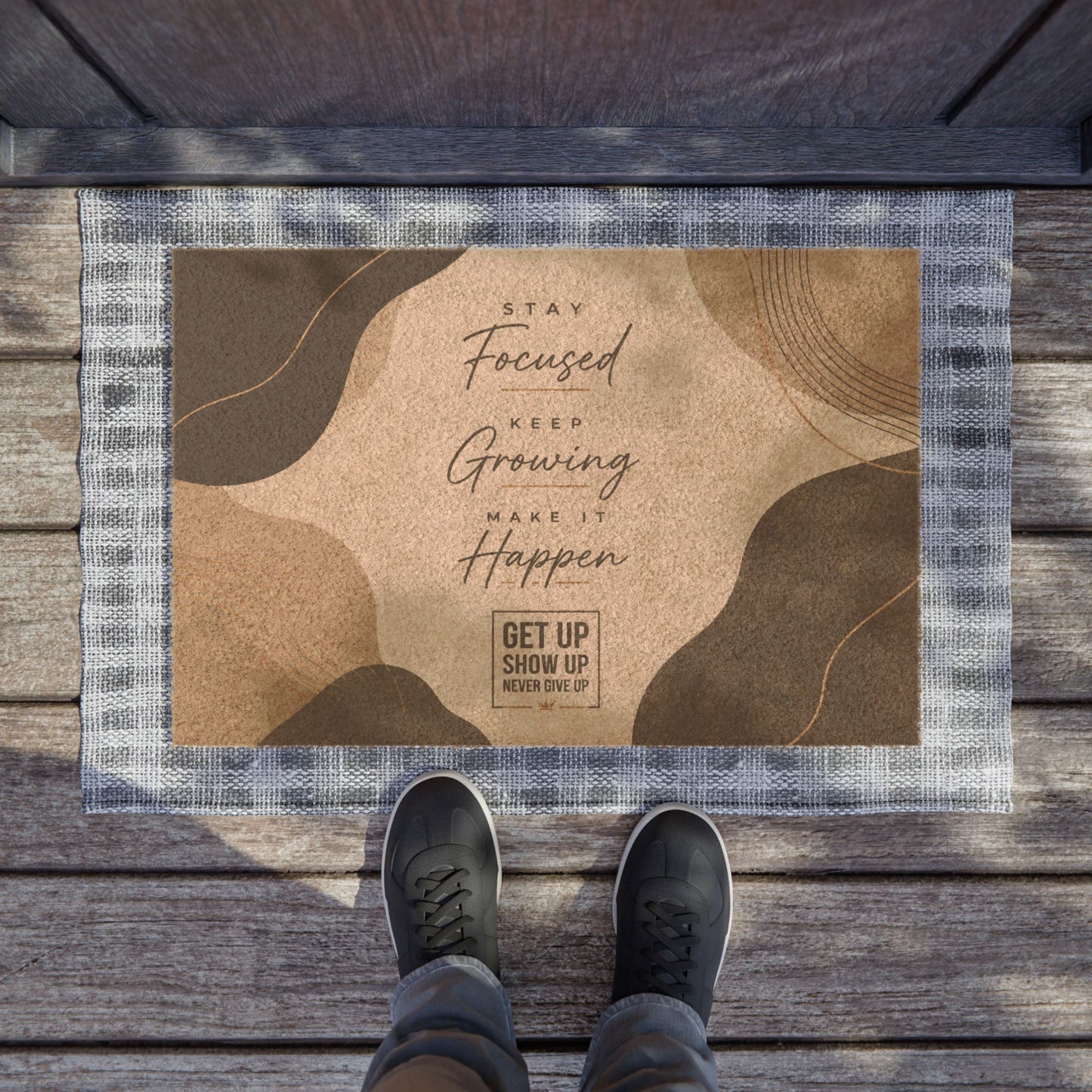 Decorative Front Door Mat – Durable Outdoor Welcome Doormat with Non-Slip Backing