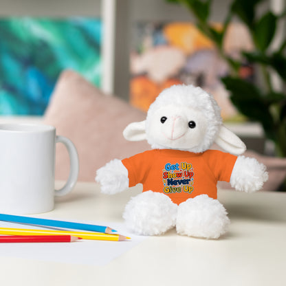 Stuffed Animals with Tee " Get Up Show Up Never Give Up"