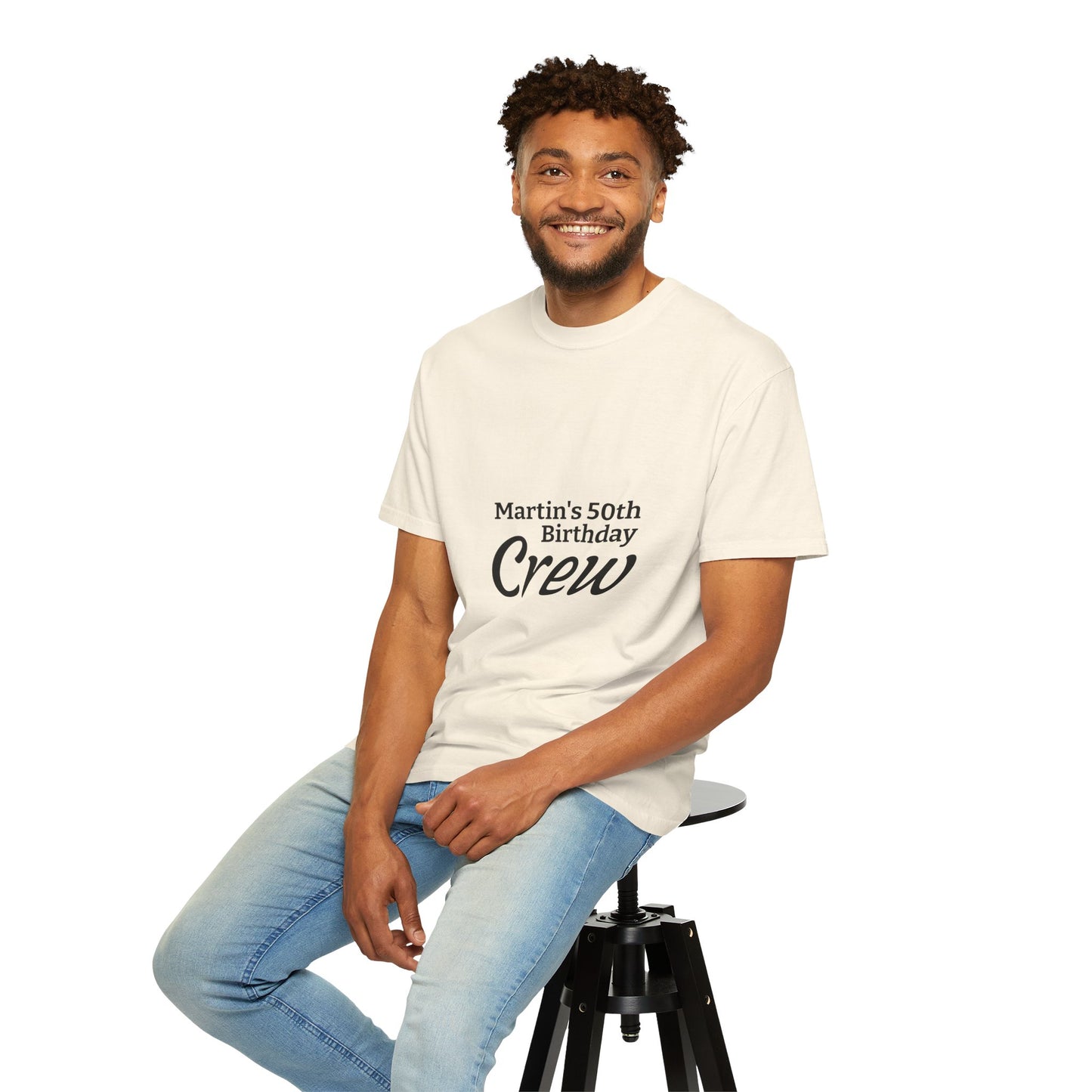 Custom Name & Age Birthday Crew T-Shirt – Personalized Group Shirt