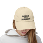 Barbells Over Breakdown: Unisex Distressed Cap