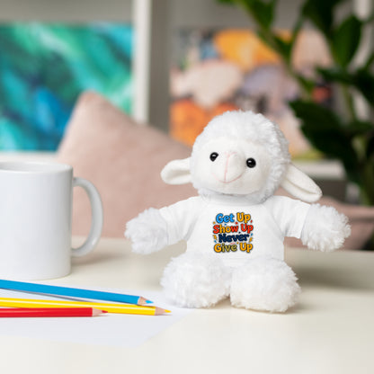 Stuffed Animals with Tee " Get Up Show Up Never Give Up"