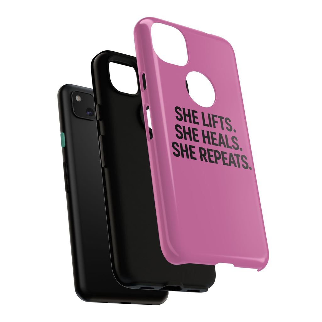 She lifts. She heals. She repeats. Tough Phone Cases