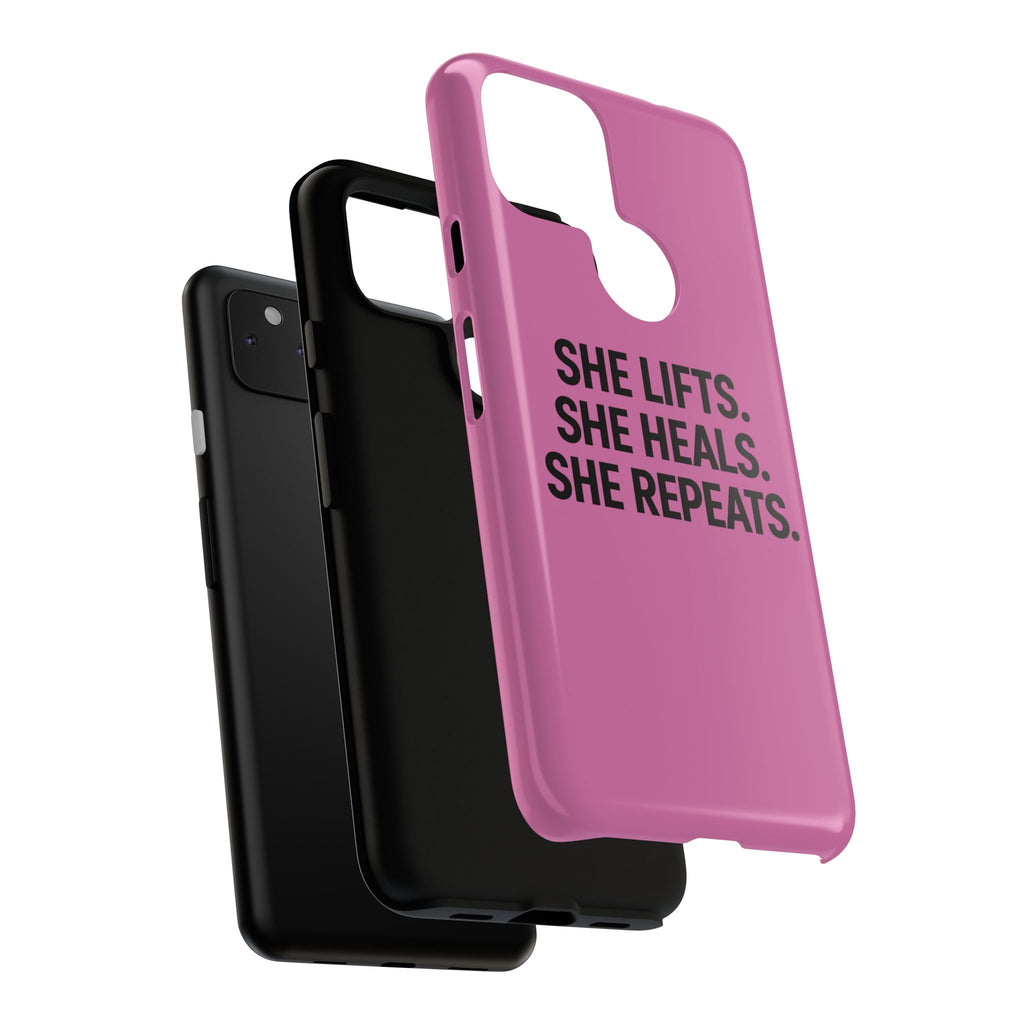 She lifts. She heals. She repeats. Tough Phone Cases