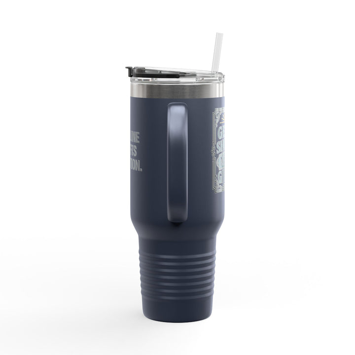 Discipline Outlifts Motivation Insulated Travel Mug, 40oz