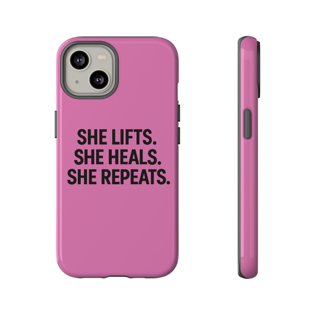 She lifts. She heals. She repeats. Tough Phone Cases
