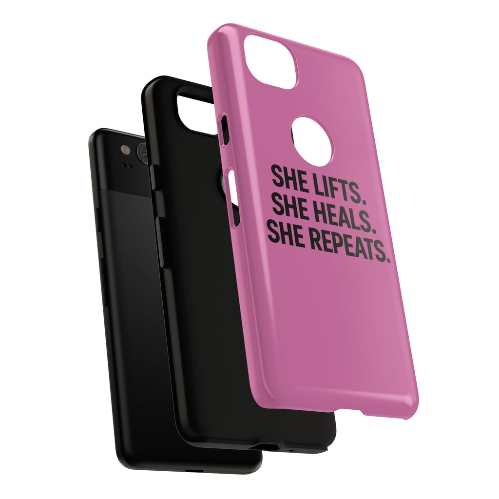 She lifts. She heals. She repeats. Tough Phone Cases